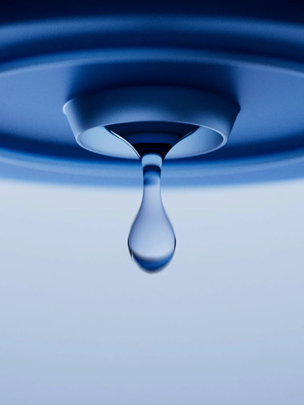 A drop of water falling from the nozzle of the Aquablu Series 2 water dispenser
